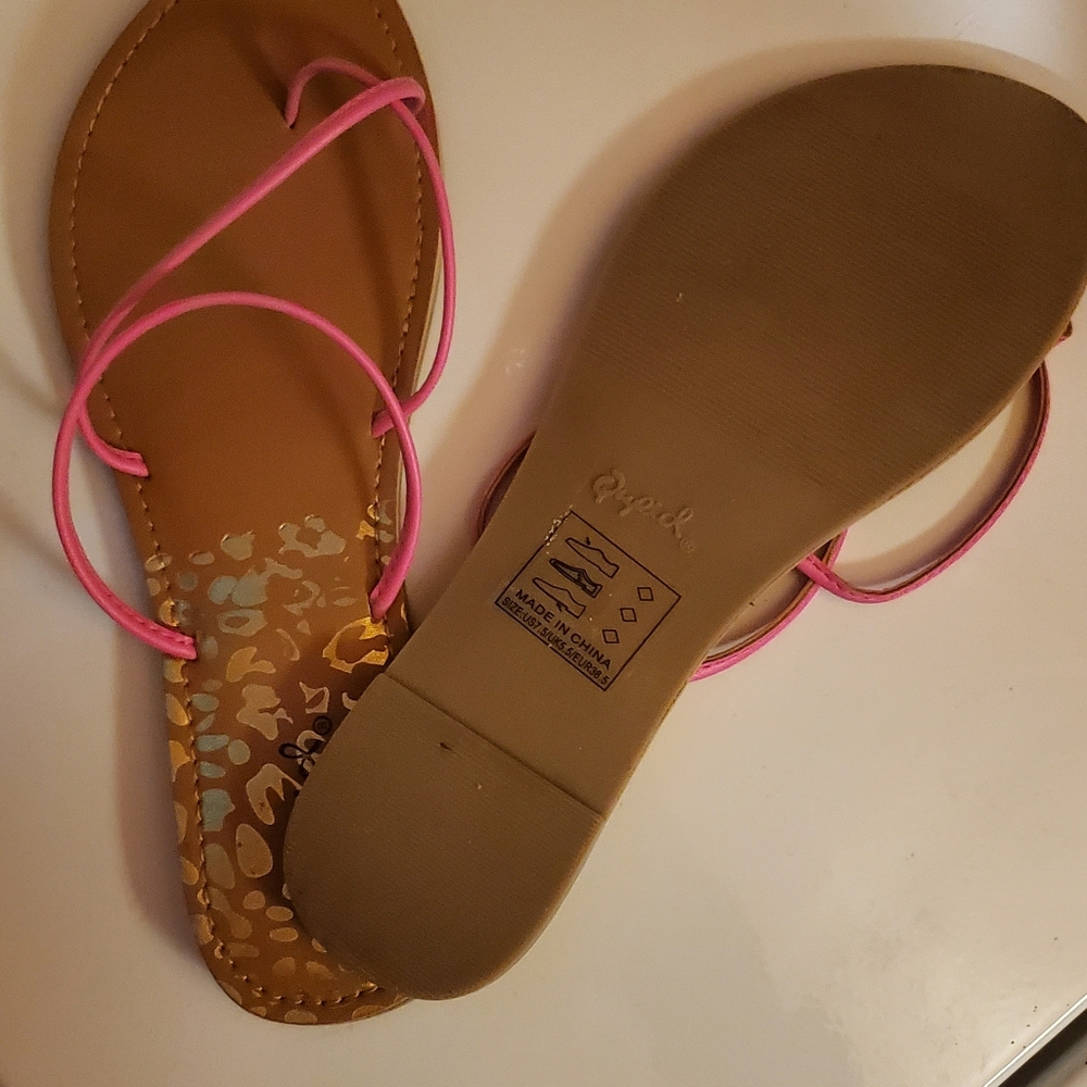 Neon pink 7.5 sandals